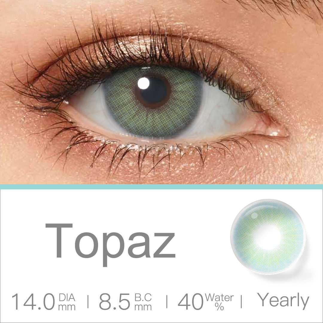 Natural Color Lens Eyes 2pcs Yearly Color Contact Lenses For Eyes Beauty Contact Lenses Eye Cosmetic Color Lens Eyes