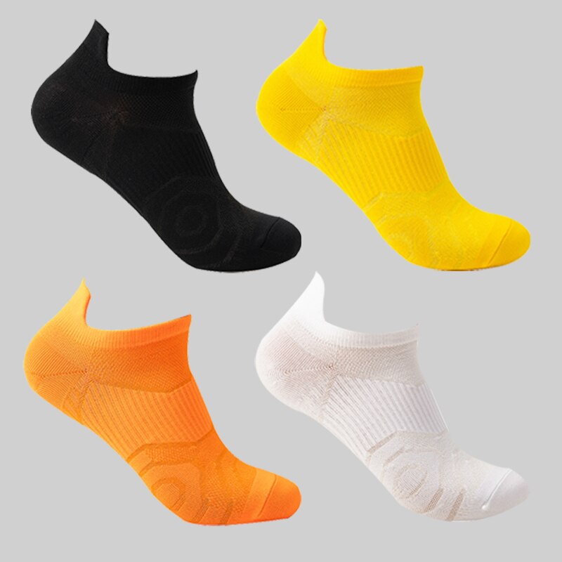 3 Pairs Men Sports Ankle Socks Pack Outdoor Summer Spring Heel Wear Great Flexibility Breathable White Candy Colors Solid Street