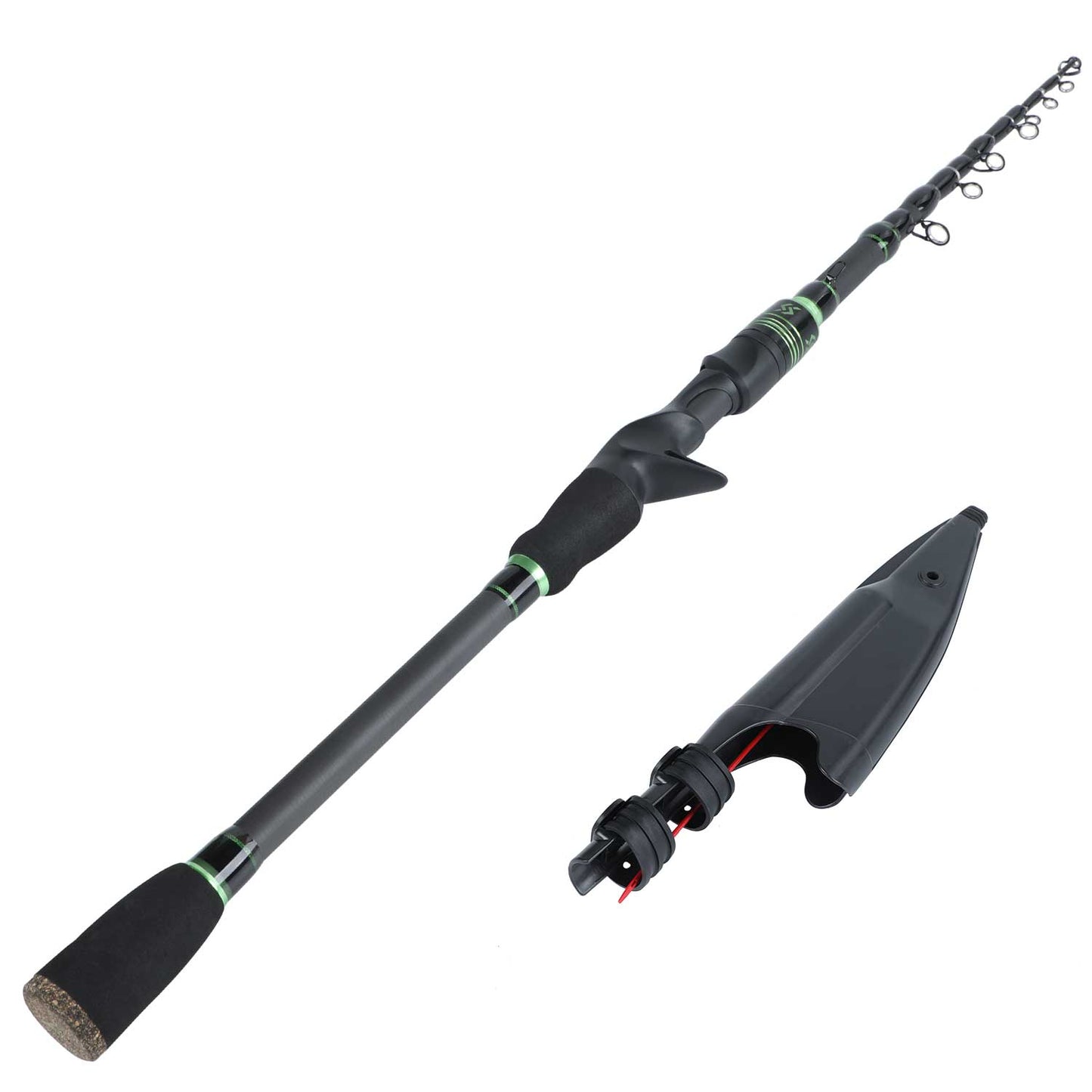 Sougayilang 1.8m-2.4m Telescopic Ultra Light Lure Fishing Rod Carbon Fiber Spinning Casting Portable Fishing Pole Fishing Tackle