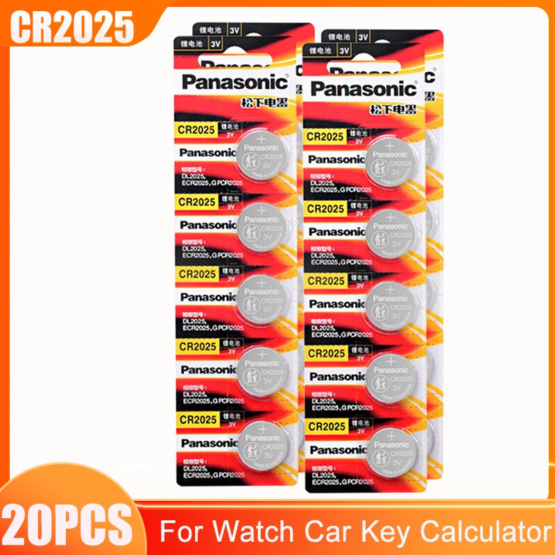 5-30PCS Original Panasonic CR2025 CR 2025 3V Lithium Battery For Remote Control Clock Watch Batteries Replace BR2025 DL2025