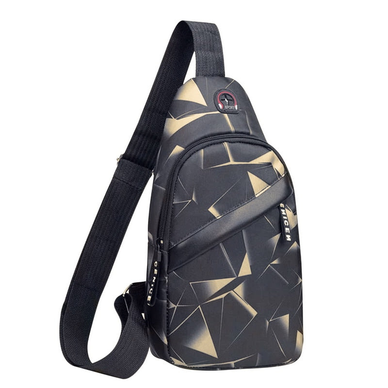 Men Fashion Multifunction Nylon Waist Shoulder Bag Crossbody Anti Theft Travel Purse Messenger Pouch Pocket Chest Bag For Male