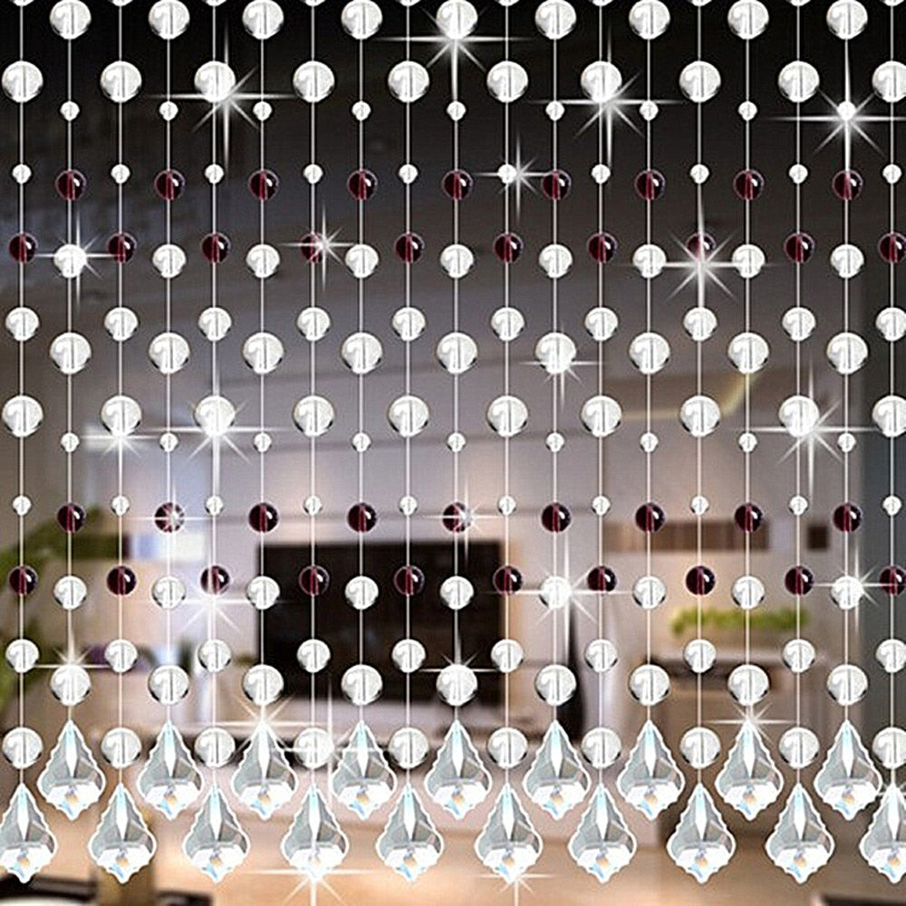Fashion Crystal Glass Bead Curtain Luxury Living Room Bedroom Window Door Wedding Blinds On Windows Estores Ventana Enrollables