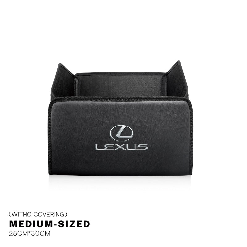 Car Leather Organizer Bag Foldable Trip Storage Box For Lexus IS250 IS200 CT200h GS300 LS430 RX450h LX570 IS300 ES RX LS IS