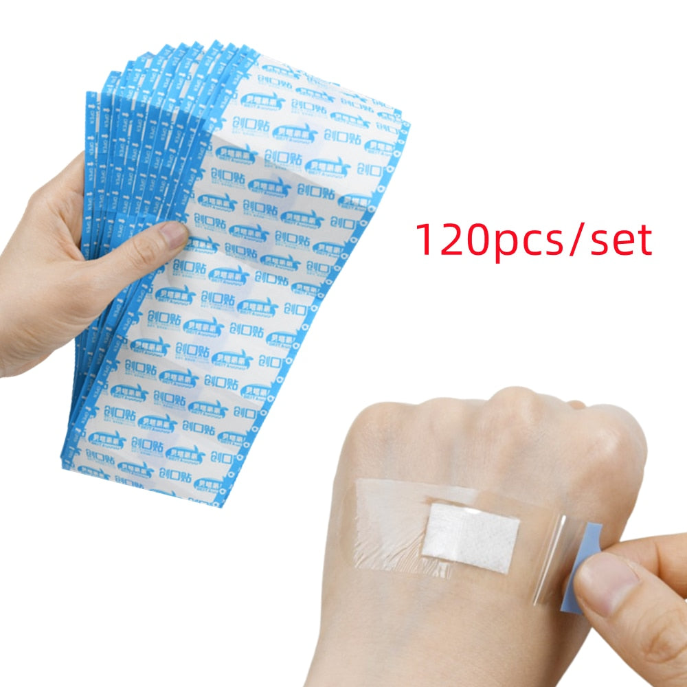 120pcs/set Transparent Band Aid Waterproof Wound Dressing Plaster Skin Patch Adhesive Bandages for Children Adults Plaster