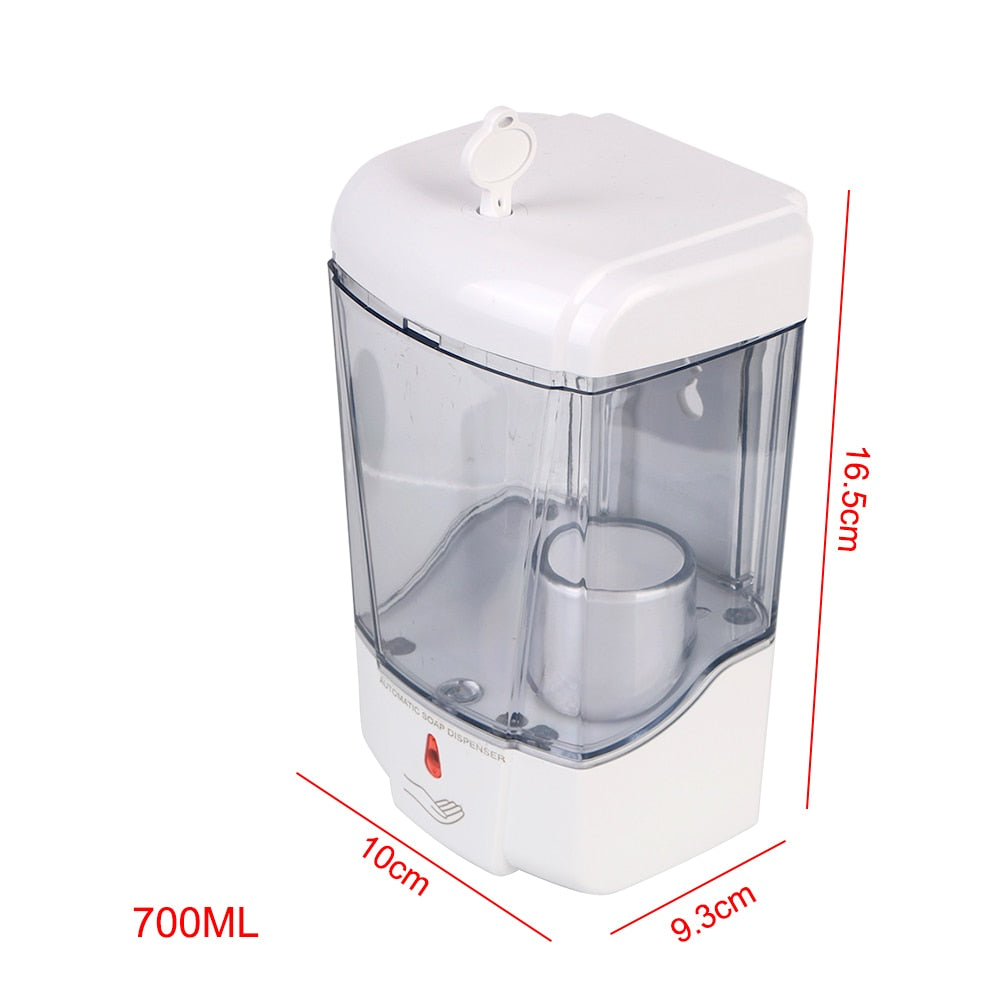 Automatic IR Sensor Soap Dispenser for Kitchen Bathroom 700ml Wall-Mount Touch-free Lotion Pump Touchless Liquid