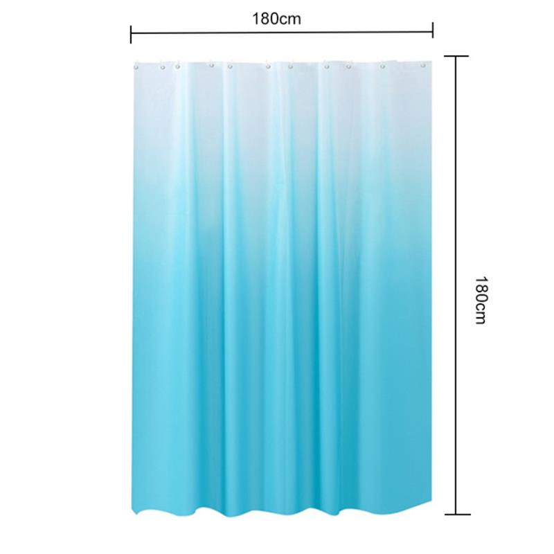 Fashion Plain Color Gradient Shower Curtain Waterproof, Mildew Proof And Moisture-proof Shower Curtain In Bathroom