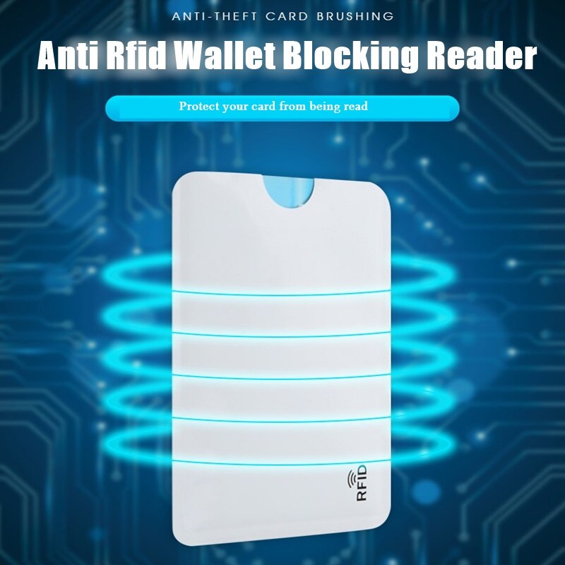 Anti Rfid Wallet Blocking Reader Lock Bank Card Holder Id Bank Card Case Protection Metal Credit Card Holder Aluminium 6*9.3cm
