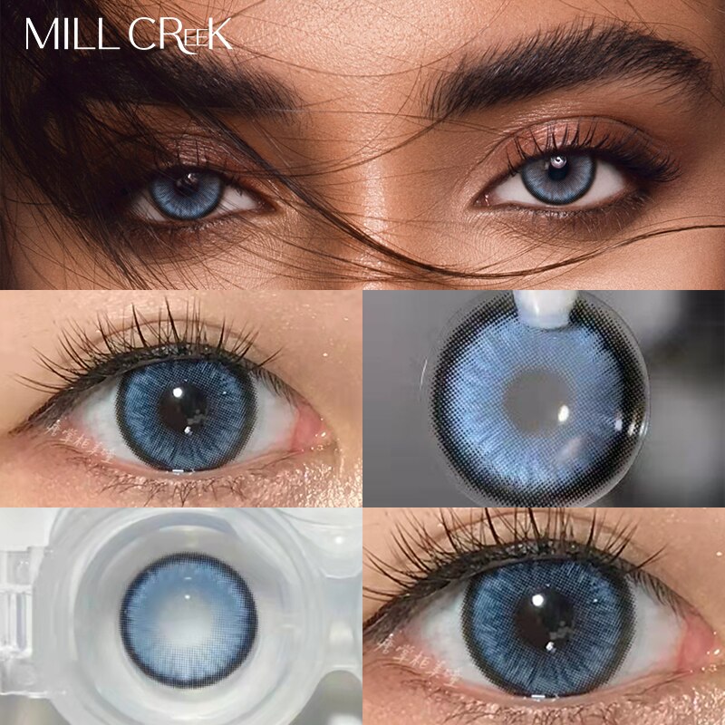 MILL CREEK 2Pcs Myopia Color Contact Lenses for Eyes with Diopters High Quality Beautiful Pupil Eyes Makeup Lens Fast Shipping