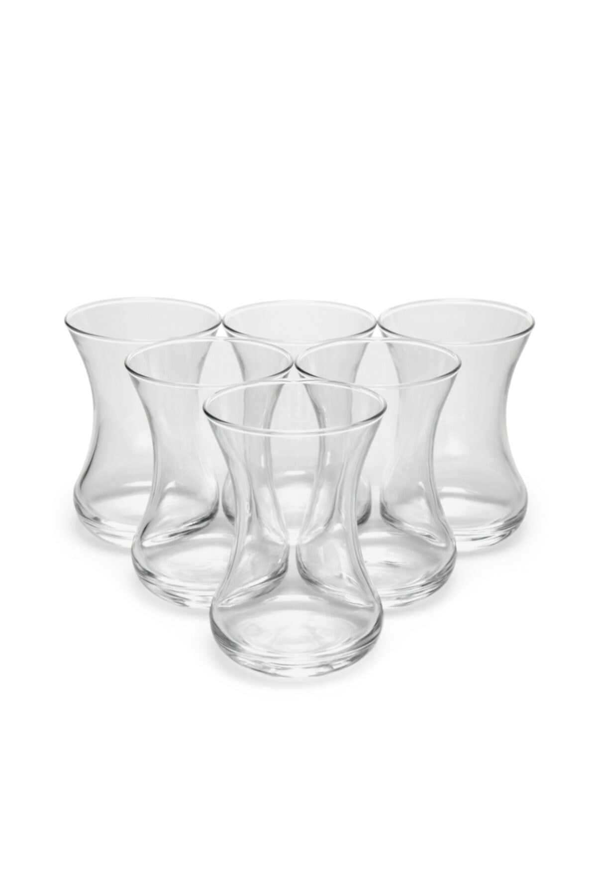 Turkish glass tea Set of 6 thin waisted, high quality glass coaster glass each 135cc made in Turkey